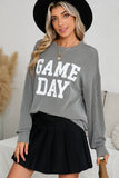 Corded Game Day Graphic Long Sleeve Top