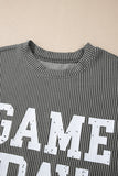 Corded Game Day Graphic Long Sleeve Top