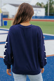 Game Day Star Sleeve Pullover Sweatshirt