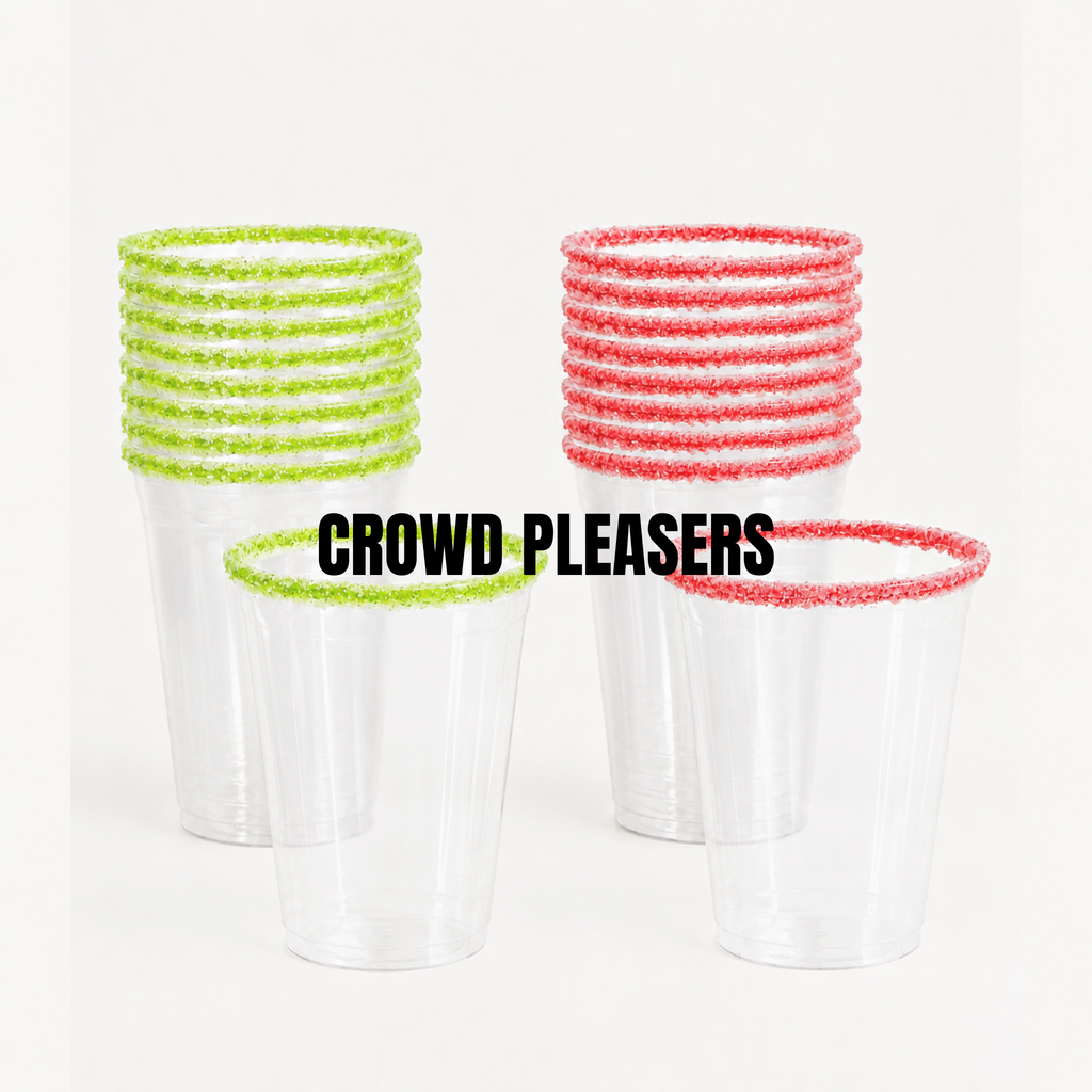 Rita Rims Two-Flavor Party Pack with 12 Salt and Lime and 12 Strawberry and Sugar pre-rimmed 12 oz cups