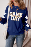 Game Day Star Sleeve Pullover Sweatshirt