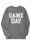 Corded Game Day Graphic Long Sleeve Top