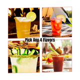 bloody, sugar, lime and jalapeno rim with pick 4 flavors 