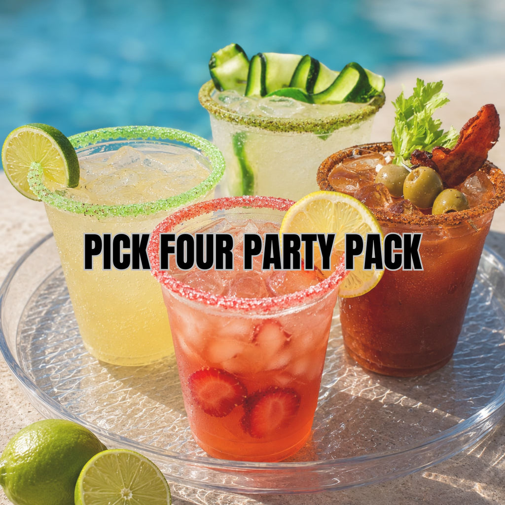 Pick Four Party Pack | Pre-Rimmed Party Cup Pack
