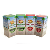 Four boxes of Rita Rims party cups on a white background