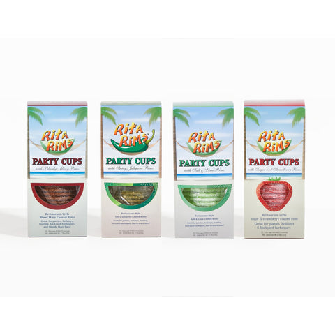 Flavored Variety Pack Party Cups – Rita Rims Pre-Rimmed Drinkware