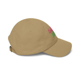 Side view of the Tailgate MVP cotton cap with a pre-curved visor in Khaki